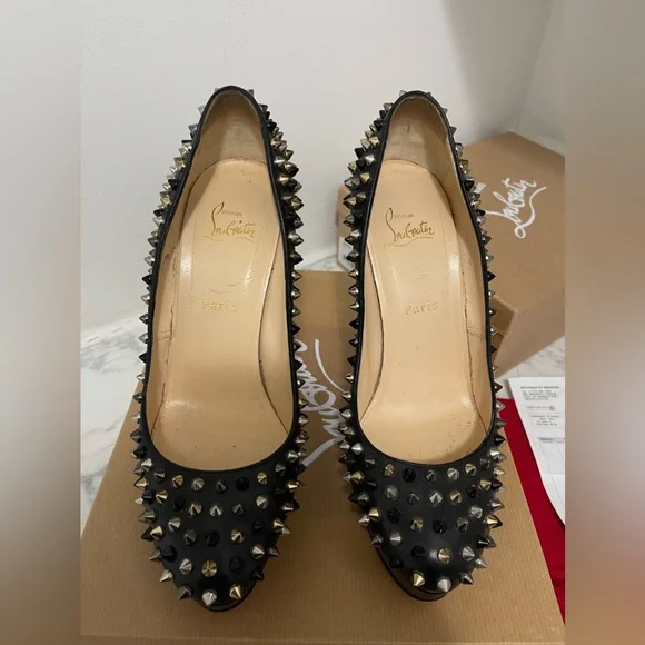 Christian Louboutin Bianca Spikes 140 Nappa - Picture 5 of 11